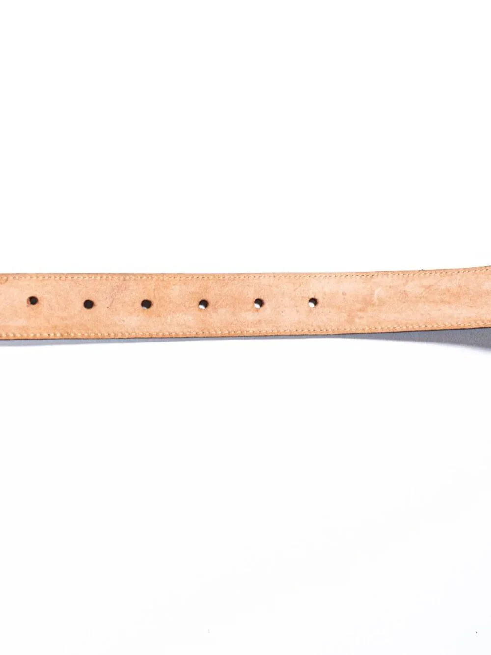 Banana Republic Crocodile Embossed Leather Belt Made in England Solid Brass 32